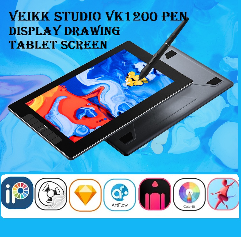 VK-1200 VEIKK Studio VK1200 Pen Display Drawing Tablet VEIKK VK1200 Drawing Tablet with Screen