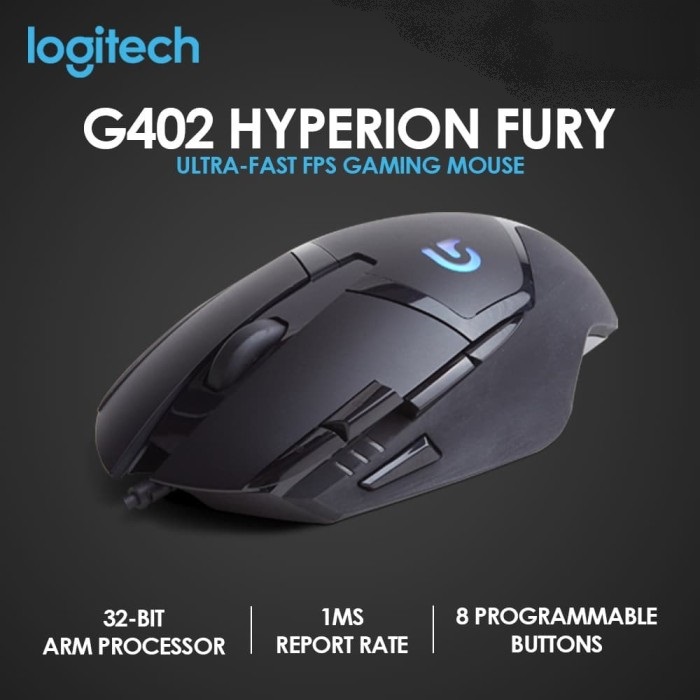 910-004073 Hyperion Fury USB Wired Gaming Mouse Logitech G402 Hyperion Fury USB Wired Gaming Mouse