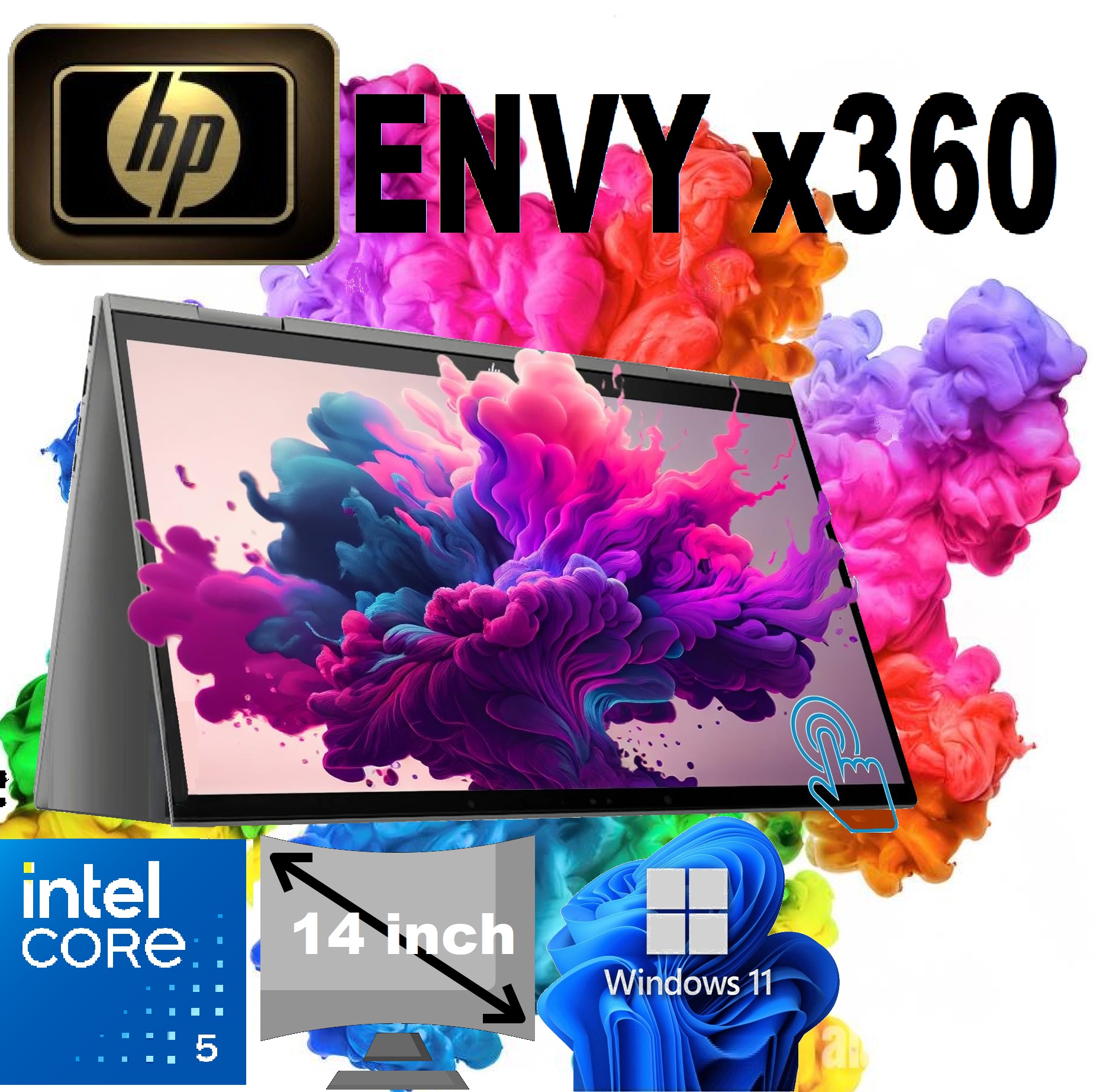 9R8R2UA#ABA ENVY x360 14inch Touch Screen i5 120U Win11 HP ENVY x360 14 inch 2-in-1 Laptop PC 14-es1013dx Intel® Core™ 5 120U