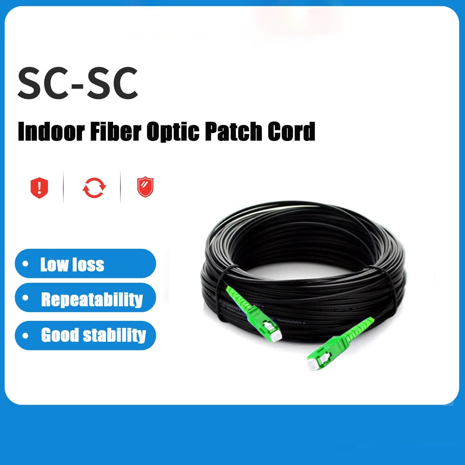 30 Meter Simplex Fiber Cable SC APC to SC APC 