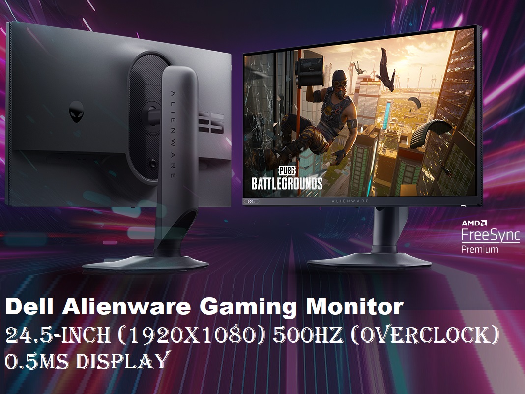 AW2524HF AW2524HF Alienware Gaming Monitor 500Hz Alienware AW2524HF Gaming Monitor 24.5-inch 500Hz (Overclock) 0.5ms Display