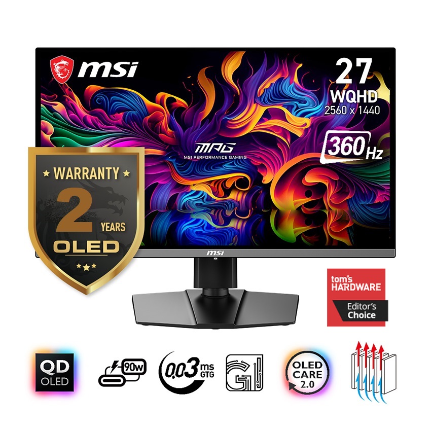 9S6-3CD79A-001 271QRX QD OLED 27 Inch Gaming Monitor 360Hz MSI MPG 271QRX QD-OLED 27 Inch Gaming Monitor