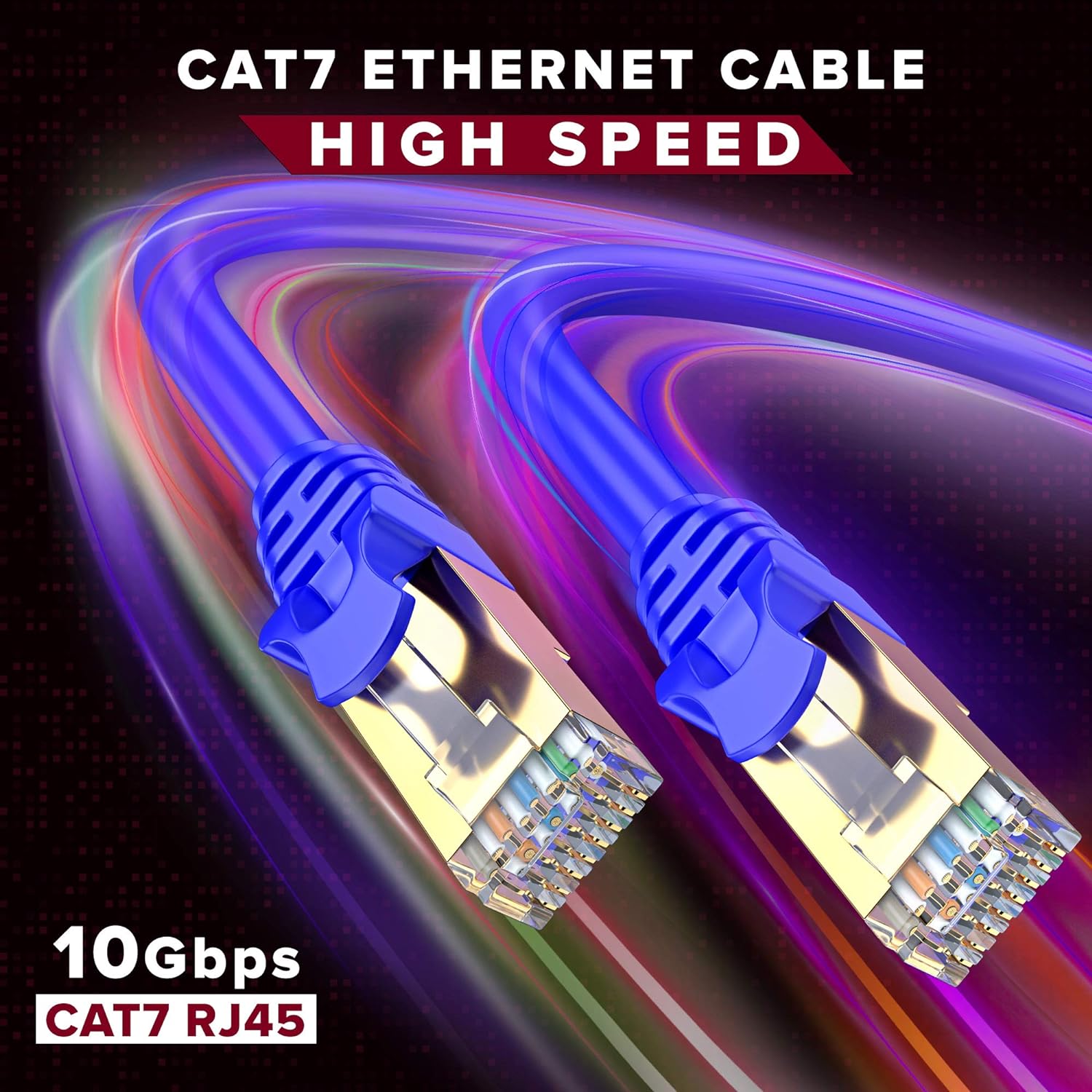 CAB-INT-CAT7-5M Cat7 Ethernet Cable 5 m Ethernet Cable Cat7 Ethernet Cable 5 Meters Round Ethernet Cable Heavy Duty High Speed Internet Network Cable