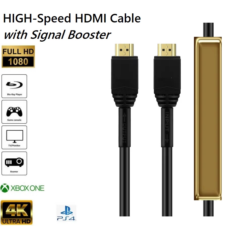 High-Speed HDMI to HDMI Cable 30 Meter  with Signal Booster