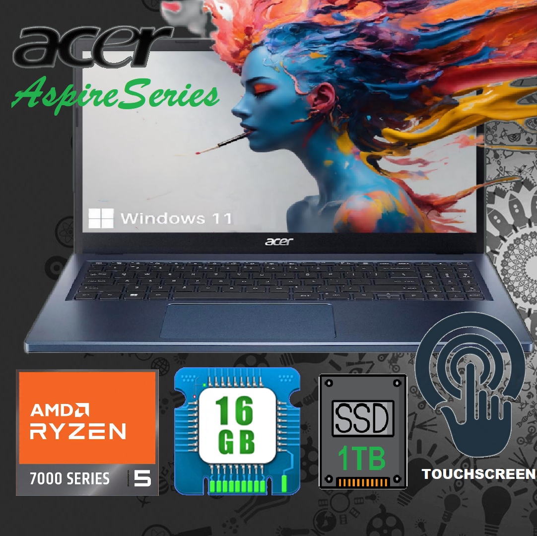 Acer Aspire 3 15 Ryzen 5 7520 16GB DDR5 1TB NX.KJZAA0.003 Acer Aspire 3 15 Ryzen 5 7520 16GB DDR5 1TB Acer Aspire 3 15  AMD Ryzen 5 7520U 16GB DDR5 ; 1TB SSD 15.6 IPS Multi-Touch Display Radeon™ Graphics Windows 11 STEAM BLUE A315-24PT-R1L8