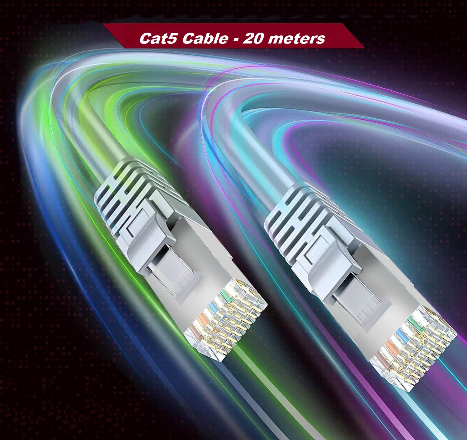 CAB-INTERNET-20M CAT 5E Internet Cable 20 Meters with RJ45 Plug NCTS CAT 5E Internet Cable 20 Meters - 350 MHz bandwidth capacity - 10/100/1000 MBit Ethernet - Networking Cat5E Ethernet Cable with RJ-45 Plug - FTP - CCA