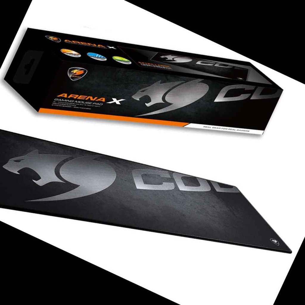 CGR-ARENA-X COUGAR GAMING MOUSE PAD ARENA X Extra large COUGAR GAMING MOUSE PAD ARENA X - Extra large surface - Laser and optical mice - Superior durability - Stitched edge Surface Pro Gaming + Thickness 5mm ; 1000 x 400 x 5 mm BLACK