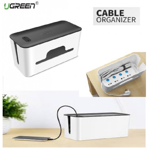 UGREEN Desktop Cable Organizer Box for Power Strip Storage - USB Charger Cable Management High-capacity Box 