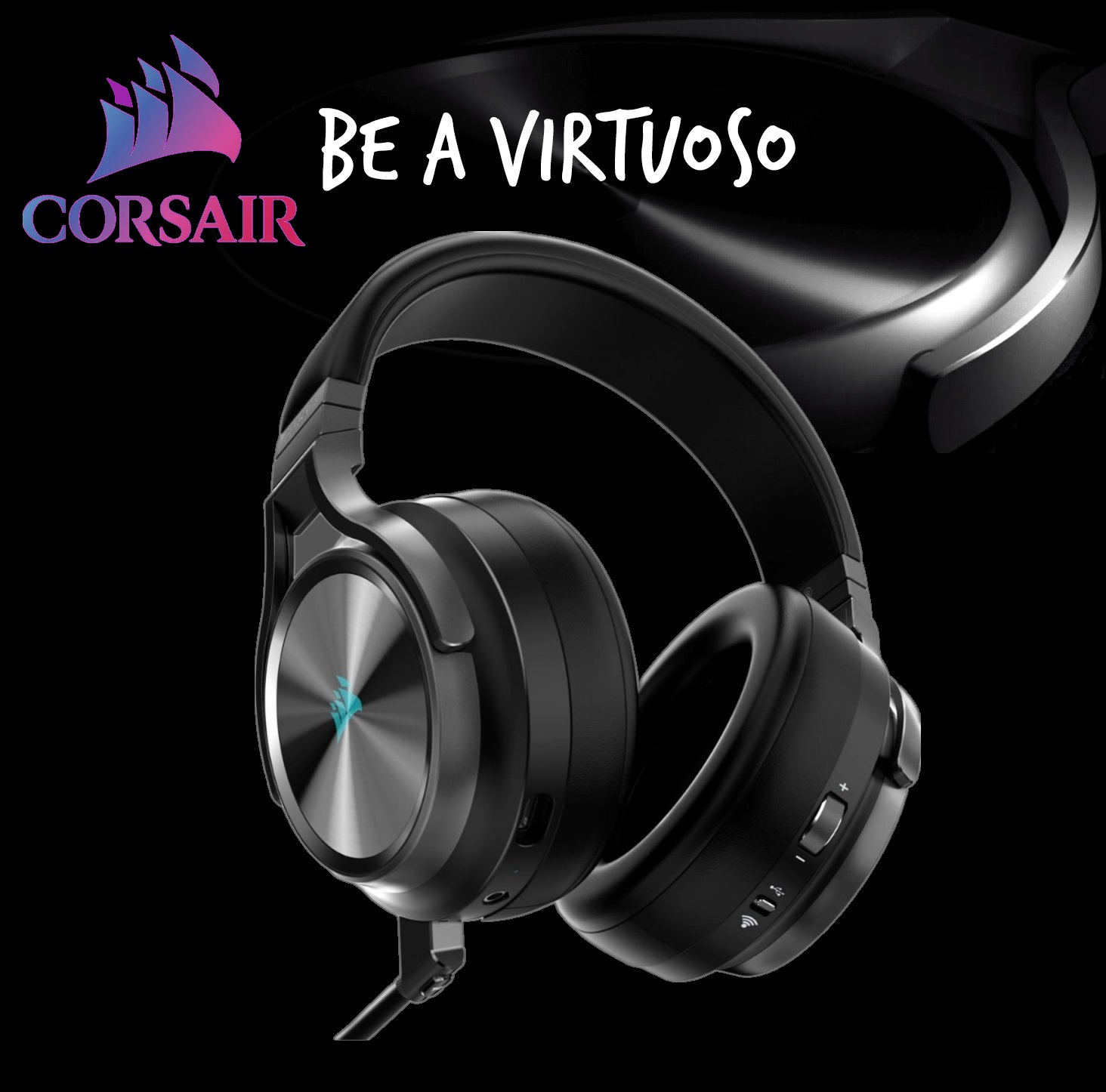 CA-901118-OB Virtuoso RGB Wireless SE Gaming Headset Corsair Virtuoso RGB Wireless SE Gaming Headset - High-Fidelity 7.1 Surround Sound with Broadcast Quality Microphone - Memory Foam Earcups - 20 Hour Battery Life Works w/ PC