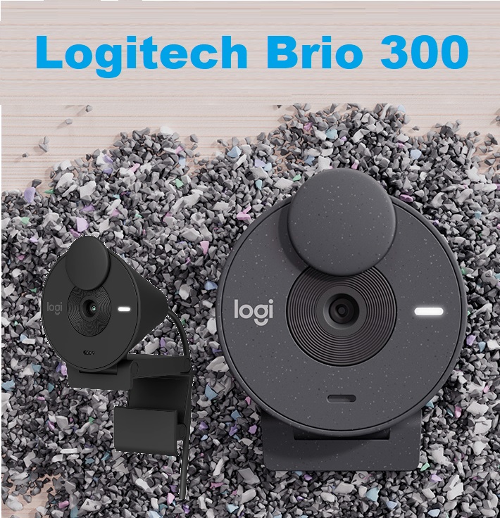 960-001438 Logitech Brio 300 Full HD Webcam Logitech Brio 300 Full HD Webcam with Privacy Shutter