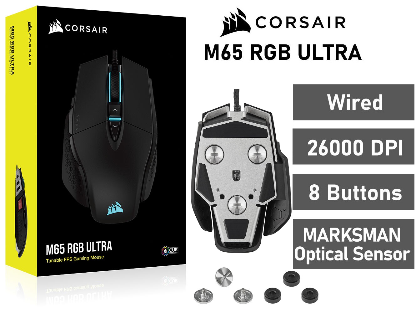 Corsair M65 RGB Ultra Tunable FPS Gaming Mouse Marksman 26