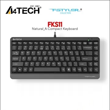 A4TEACH FK11  Compact Keyboard -  Multimedia Hot Keys Access - Spill Proof - Laser Inscribed Round-Square Keys  Multimedia Hot Keys Compact Keyboard