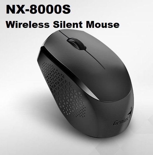 NX-8000S-BT Genius NX-8000S Wireless Silent Mouse Genius NX-8000S Wireless Silent Mouse - Silent Switch - 2.4GHz Wireless Connection - 1200 DPI - AA Battery Powered - Compatible with Windows