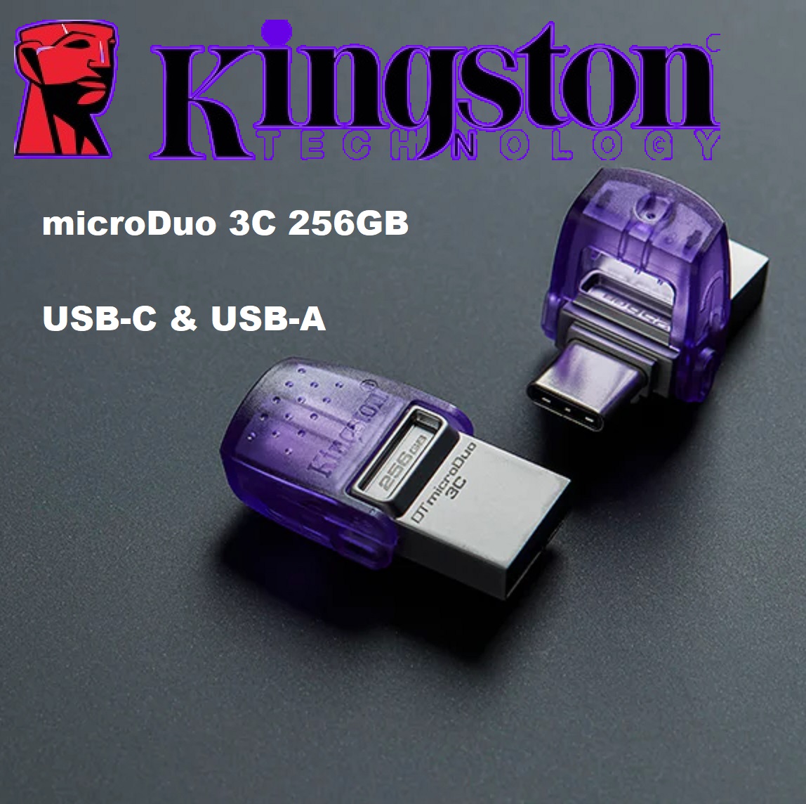 DTDUO3CG3/256GB Kingston DataTraveler microDuo 3C 256GB Kingston DataTraveler microDuo 3C 256GB USB-C & USB-A Flash Drive