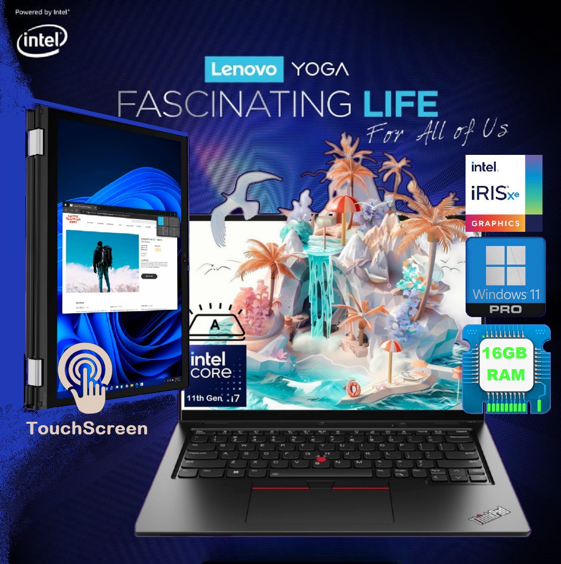 20VKS0MJ00 L13 YOGA i7-1165G7 13 inch FHD TouchScreen Lenovo THINKPAD L13 YOGA Gen 2 Intel® Core™ i7-1165G7 | 16GB DDR4 RAM ; 512 SSD | 13.3 inch FHD TouchScreen Display | Intel® Iris® Xe Graphics |  Windows 11 Pro | Backlit keyboard