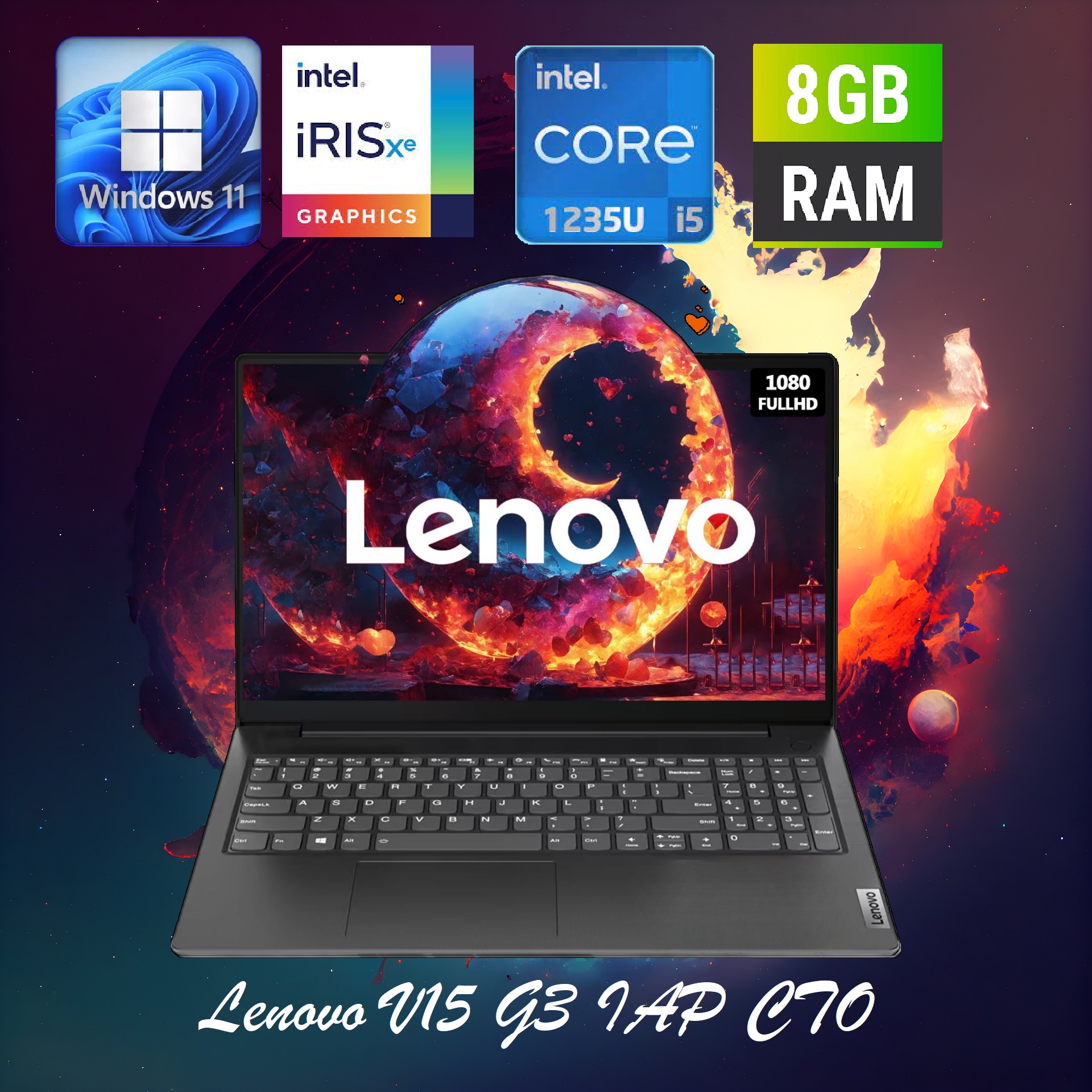 83C40005PB Lenovo V15 G3 i5-1235U Windows 11 8GB RAM Lenovo V15 G3 IAP CTO Intel® Core™ i5-1235U