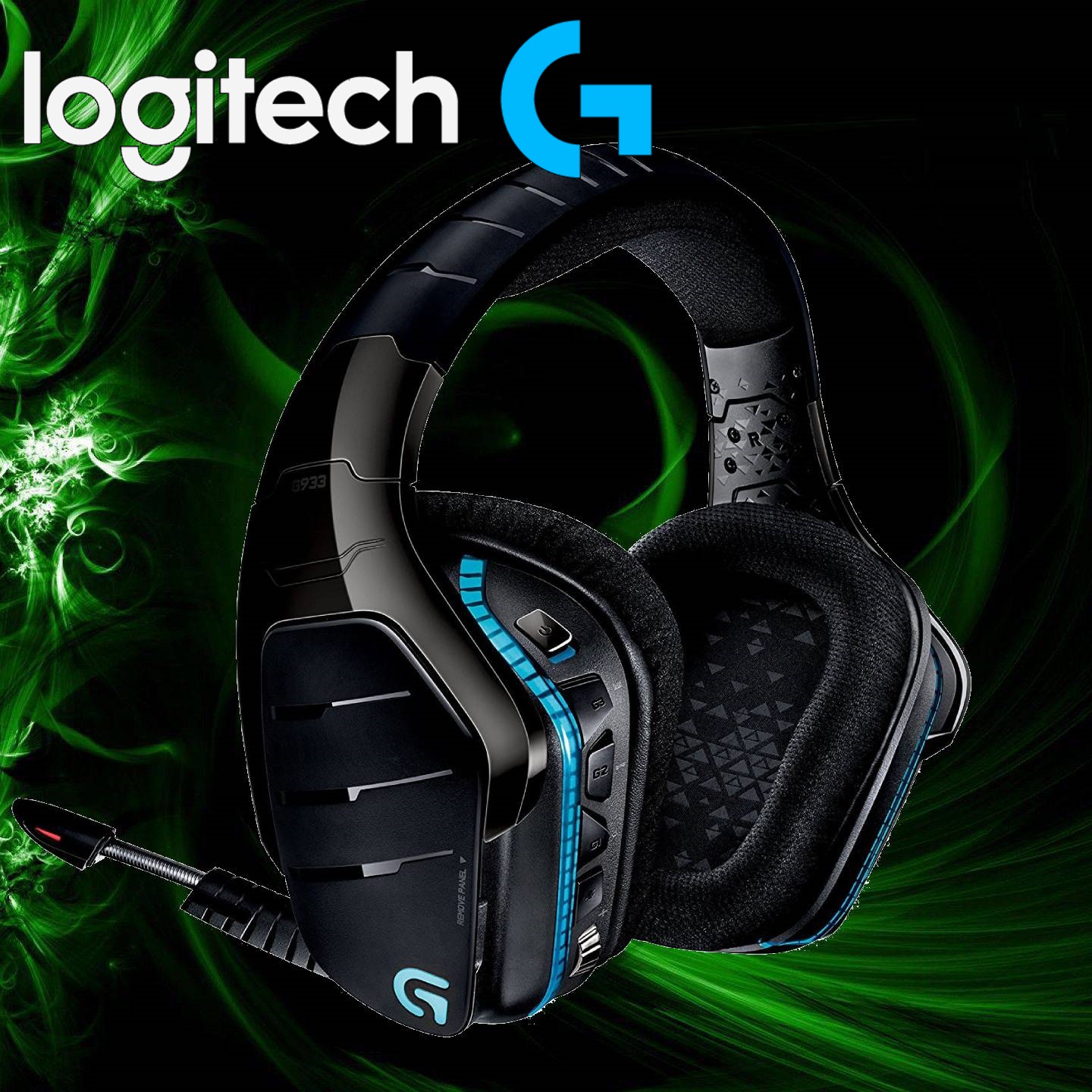 LOGITECH-G933 Artemis Wireless Surround Sound Gaming Headset Logitech G933 Artemis Spectrum – Wireless RGB 7.1 Dolby and DTS Headphone Surround Sound Gaming Headset – PC