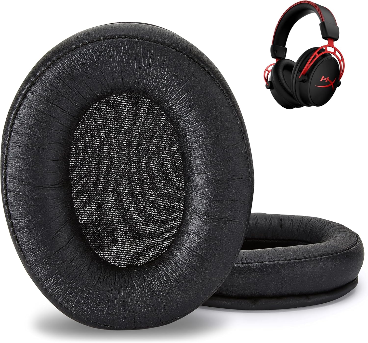 ALPHA-EARCUPS Replacement Cloud Alpha Ear Pads Cushions Charred Donuts Replacement Cloud Alpha Ear Pads Cushions Compatible with Kingston HyperX Cloud Alpha HyperX Cloud Flight and HyperX Cloud Stinger headsets. Premium Protein Leather - High-Density Foam