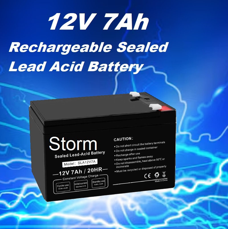 UPS-BAT-STORM-7A 12V 7Ah Rechargeable Sealed Lead Acid Battery Storm 12V 7Ah Rechargeable Sealed Lead Acid Battery