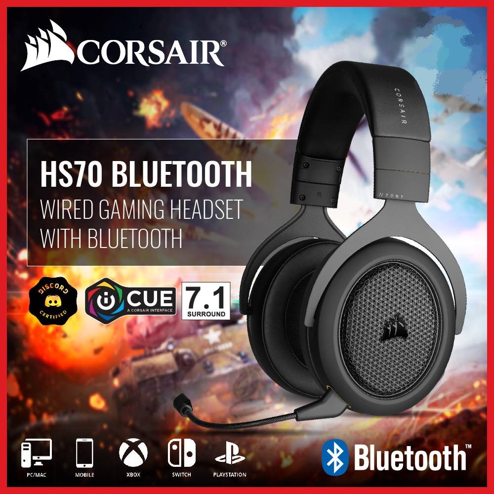 HS70-PRO-NOXBOX Corsair HS70 Pro Wireless Gaming Headset Discord Certified Corsair HS70 Pro Wireless Gaming Headset - 7.1 Surround Sound Headphones for PC