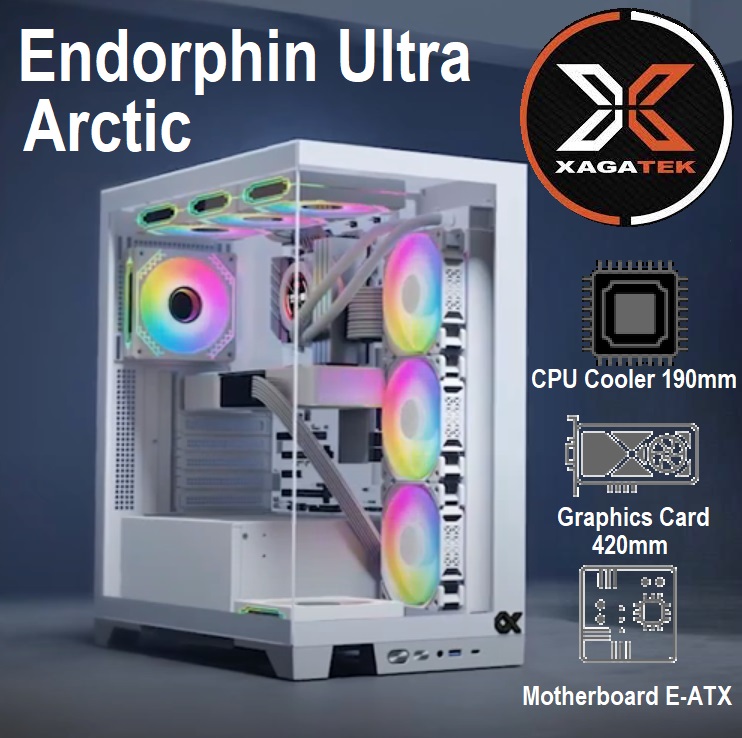 EN41334 Endorphin Ultra Arctic White PC Case ATX XIGMATEC Endorphin Ultra Arctic White PC Case ; 7 Standard Expansion Slots ; ATX