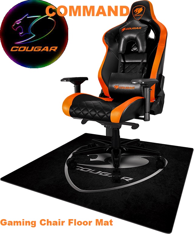 MATCOMMAND COUGAR COMMAND Gaming Chair Floor Mat COUGAR COMMAND Gaming Chair Floor Mat 1100 x 1100 x 4 mm 