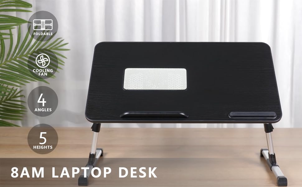 LAPTOP BED TABLE WITH FAN Laptop Desk Adjustable Foldable Laptop Stand