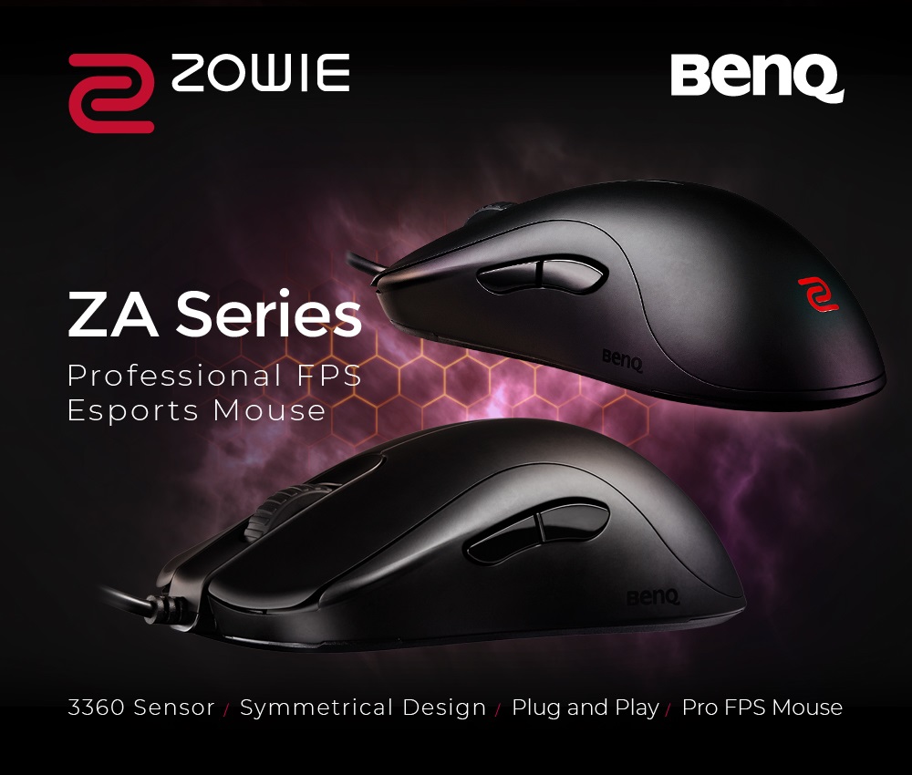 9H.N2WBB.A2E Zowie ZA13-B Professional Esports BenQ Zowie ZA13-B Symmetrical Gaming Mouse for Esports